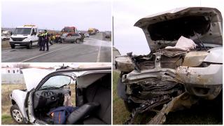 Accident cu două TIR-uri şi trei maşini, pe Centura de Nord a Craiovei. Un şofer bulgar a declanşat haosul