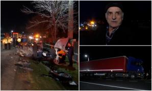 Încă o tragedie pe Drumul Morţii E85. Un şofer moldovean a făcut prăpăd cu TIR-ul pe şosea, la Costeşti: 