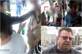 Momentul în care șoferul autobuzului din Iași este desfigurat de un pasager violent. Agresorul ar fi fost sub influenţa alcoolului