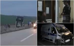 Băut bine la volan, un bărbat de 41 de ani s-a răsturant cu ambulanța veterinară pe DN 606. Avea o alcoolemie de 1,10 mg/l