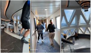 Croazieră de coșmar. Pasagerii sunt aruncați dintr-o parte în alta, în timp ce valurile uriașe izbesc nava, în Strâmtoarea Drake