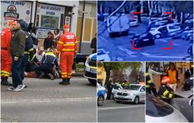 Bărbatul care a făcut zob 5 mașini în Tecuci era băut și s-a dezlănțuit când au venit polițiștii: "A început să țipe ca el e Dumnezeu"