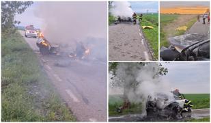 Un tânăr de 29 de ani a murit, după ce maşina în care se afla s-a izbit violent de un copac în Timiş. Şoferul a fost proiectat prin parbriz