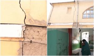 "Acea parte a clădirii pleacă în altă direcţie". Şcoli din Timişoara lăsate în paragină: tavanele care stau să cadă pun în pericol sute de elevi