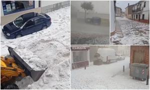 Grindina uriașă a devastat mare parte din provincia Ciudad Real, în Spania. Localnicii spun că nu au mai văzut așa ceva de mulți ani