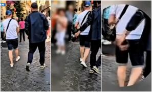 Român filmat cum șterpeleşte portofelul unui turist, în centrul Romei. Un polițist l-a surprins în acţiune, apoi l-a arestat