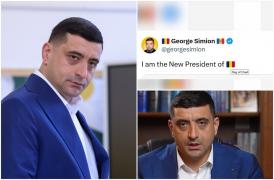George Simion s-a proclamat preşedintele republicii Ciad pe X, în seara alegerilor