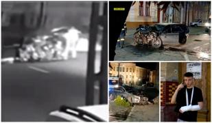 Un tânăr de 20 de ani şi-a trimis prietenii la spital, după un accident teribil în Maramureş. Camerele au surprins maşina cu câteva secunde înainte de impact
