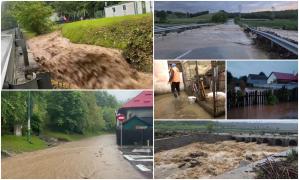 Codul roşu de inundaţii a adus infernul în mai multe zone din ţară. Oameni izolaţi, case şi drumuri sub ape, culturi îngropate în noroi. Salina Praid este în pericol de prăbuşire