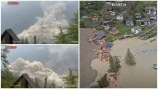 Momentul în care satul Blatten dispare, după prăbuşirea unui gheţar. Nu va mai putea fi reconstruit