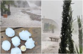 Natura s-a dezlănțuit în sud-estul Franţei. Grindina de mărimea unei mingi de ping-pong a făcut prăpăd