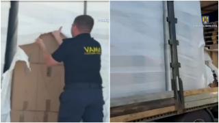 25 de milioane de țigări, confiscate dintr-un depozit din Timiș. Proveneau dintr-o fabrică fantomă din Italia