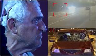 Momentul în care doi soţi sunt spulberaţi pe o trecere din Capitală. Bărbatul a fost târât zeci de metri