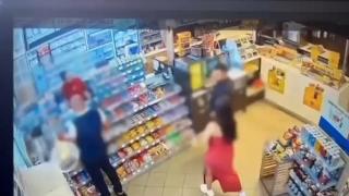 Scandal amoros, într-o benzinărie din Capitală. Un angajat a fost bătut și mușcat de fosta iubită și soțul ei