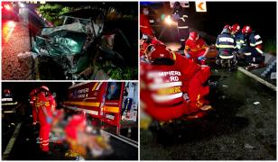 Doi morţi şi patru răniţi într-un accident în judeţul Botoşani. O maşină şi o ambulanţă s-au ciocnit frontal