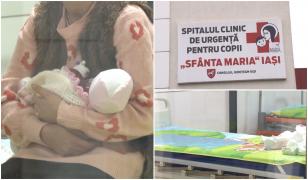 Bebeluş din Iaşi, cu arsuri pe 70% din corp după ce a căzut într-un ceaun cu mâncare fierbinte