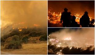 Insula Chios, devastată de incendii. Focul ar fi fost pus intenţionat