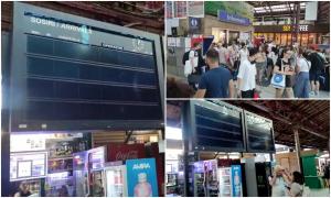 Haos în Gara de Nord din Capitală. Tabelele de afişaj a linilor şi camerele de supraveghere s-au defectat