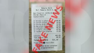 "Taxă pe tacâmuri" în Mamaia. Cum a isterizat un bon fals internetul