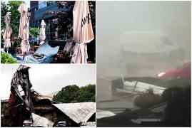 "Vai de capul meu. Sfârşitul lumii". Cum arată Sinaia după furtuna de 15 minute. 14 oameni au fost răniți