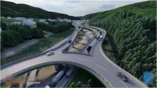 Soluție pentru aglomerația de pe DN1: sens giratoriu suspendat la intrarea în Predeal. Proiectul, licitat