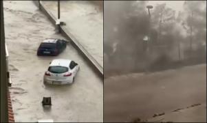 Furtună apocaliptică în Spania. 400 de oameni evacuați din Aragon, două femei lovite de fulger în Valencia