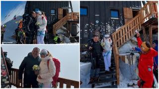 Andreea şi Marco, un sicilian de 44 de ani, s-au căsătorit în Alpi, la 4.500 metri înălţime. Mesajul preotului