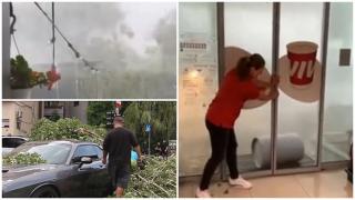 Furtună ca un uragan în Capitală. În 15 minute a plouat cât în restul lunii, temperatura a scăzut cu 12 grade