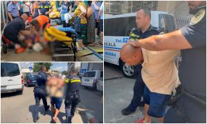 Filmul atacului din centrul Buzăului, unde un tânăr a fost înjunghiat în plină zi, de colegul de muncă