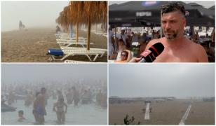 Fenomen rar pe litoral. Marea a fost acoperită de o ceaţă groasă, iar pe cer a apărut un curcubeu alb