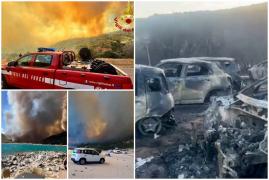 Sardinia, în flăcări. Zonele turistice, "front de luptă" pentru pompieri. Sute de turiști, evacuați pe mare