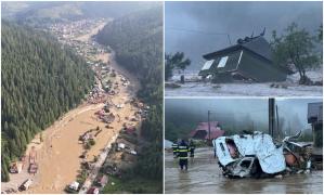 Imaginile dezastrului după viiturile catastrofale din Suceava şi Neamţ. Două persoane au murit la Broşteni