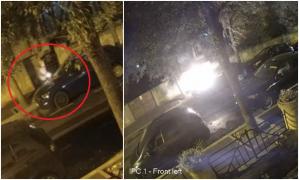 Un individ a incendiat două mașini în Bucureşti, la jumătate de oră distanţă. Le-a dat foc fără niciun motiv