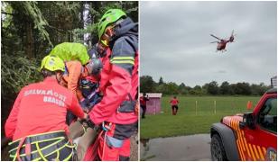 Bărbat salvat din Munţii Făgăraş după o intervenţie de 21 de ore. Salvatorii nu au putut ajunge cu elicopterul