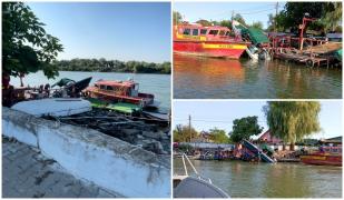 Accident naval în Delta Dunării: O persoană a căzut în apă, în timpul unei manevre de acostare