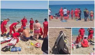 Moarte misterioasă la Eforie Sud. Un bărbat de 36 de ani s-a aruncat în valuri cu un rucsac plin cu nisip