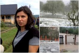 Județul lovit de cod roșu: A plouat într-o zi cât pentru toată luna august: "Gheaţă cât nuca. N-am mai văzut"