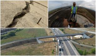 Doar doi muncitori trimiși să rezolve o problemă gravă de pe autostradă. "Nu fumează, beau bere"