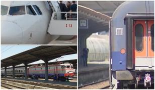 EXPERIMENT. Tren vs. avion pe ruta Bucureşti-Cluj. Cât costă călătoria şi cât durează: "Din tren vezi peisaje"