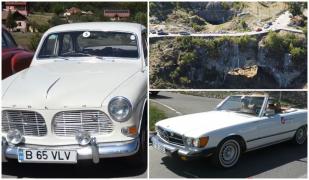 Întoarcere în timp pe Podul lui Dumnezeu din Mehedinţi: 50 de maşini istorice au defilat la Carpați Retro