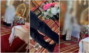 "Calm!" Scandal într-o biserică din Iaşi: un preot i-a certat pe părinţi că au întârziat cu bebeluşul la botez