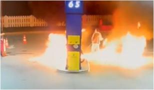 Cine este bărbatul care a incendiat o benzinărie din Timiş. A amenințat că se sinucide înainte de a fi prins