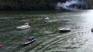 Cazanele Dunării, scenă de spectacol nautic: "O experienţă foarte tare. Chiar le spun turiştilor să vină"