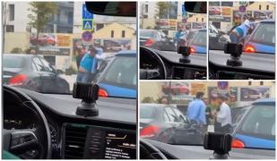 Doi şoferi s-au luat la bătaie în plin trafic pe o stradă din Cluj-Napoca. Au fost opriţi de claxoane