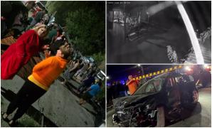 "Fata aia e plină de sânge!" Momentul în care o maşină spulberă mai mulţi tineri la terasă, în Piatra-Olt