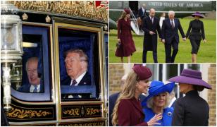 Donald Trump, plimbat cu caleașca regală alături de Charles. Ce au purtat Prinţesa Kate şi Melania Trump