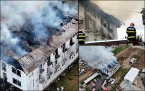De la ce a pornit incendiul care a mistuit un hotel din Prahova. Victimele sunt două tinere nepaleze