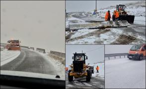 Ninge ca-n povești la Rânca. Cod portocaliu în zonele montane, drumarii avertizează șoferii