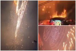 Imagini incredibile cu "ploaia de foc" din China. Un spectacol cu drone a luat o turnură neaşteptată