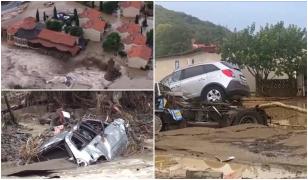 Inundaţiile devastează Bulgaria. Un salvator a fost ucis, iar apele au aruncat zeci de maşini în Marea Neagră
